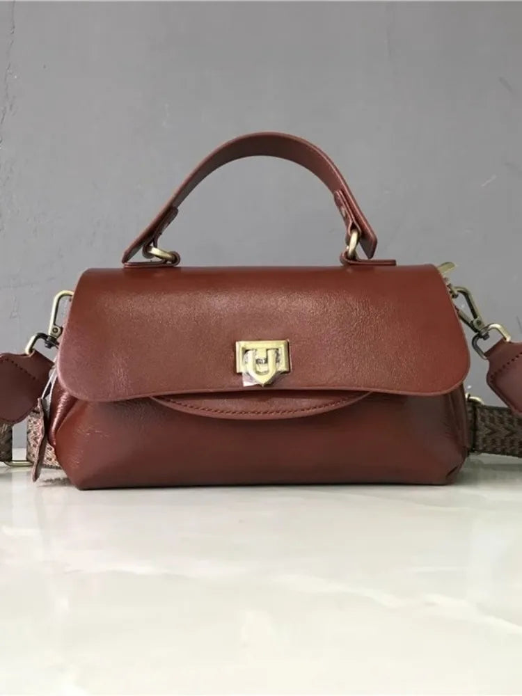 Satchel Bag aus echtem, weichem Leder – Casual Chic & 6 Farben