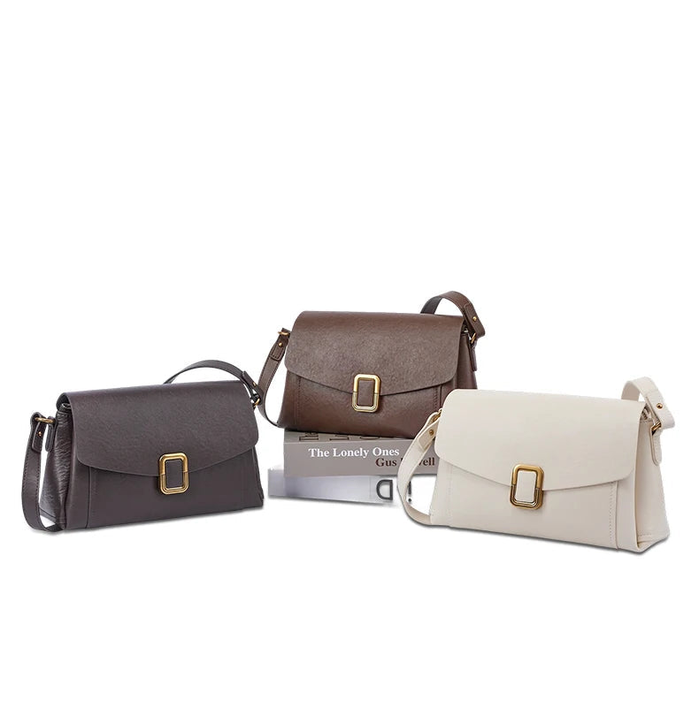 Sac à main bandoulière cuir véritable femme – Style Rétro