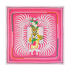 Foulard carré femme en soie imprimée – 90 × 90 cm