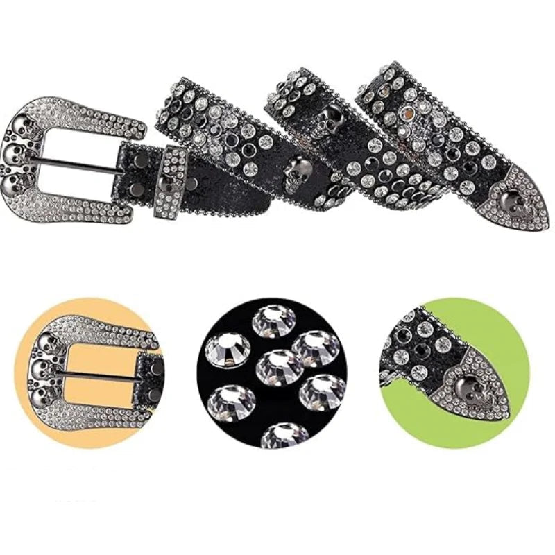 Ceinture à Strass Style Cowboy— Hip Hop & Rock MYNELIA