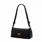 Sac Baguette Femme en Cuir PU Rigide – Cadenas Vintage, Décor Sequins, 3 Coloris, 26x12x8cm