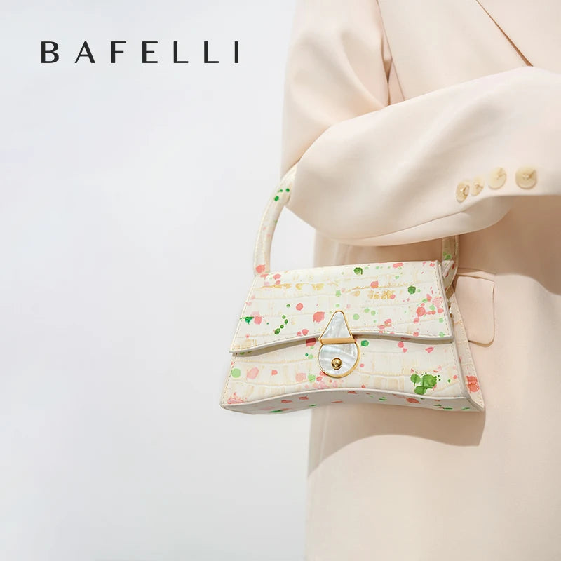 Sac en cuir véritable LAFESTIN – Motif floral,Poche rabat