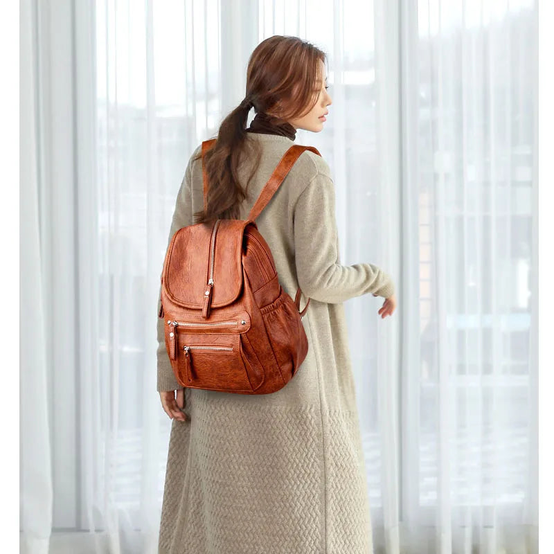 Sac à dos vintage Femme – Simili-Cuir PU Rivets Style Fashion