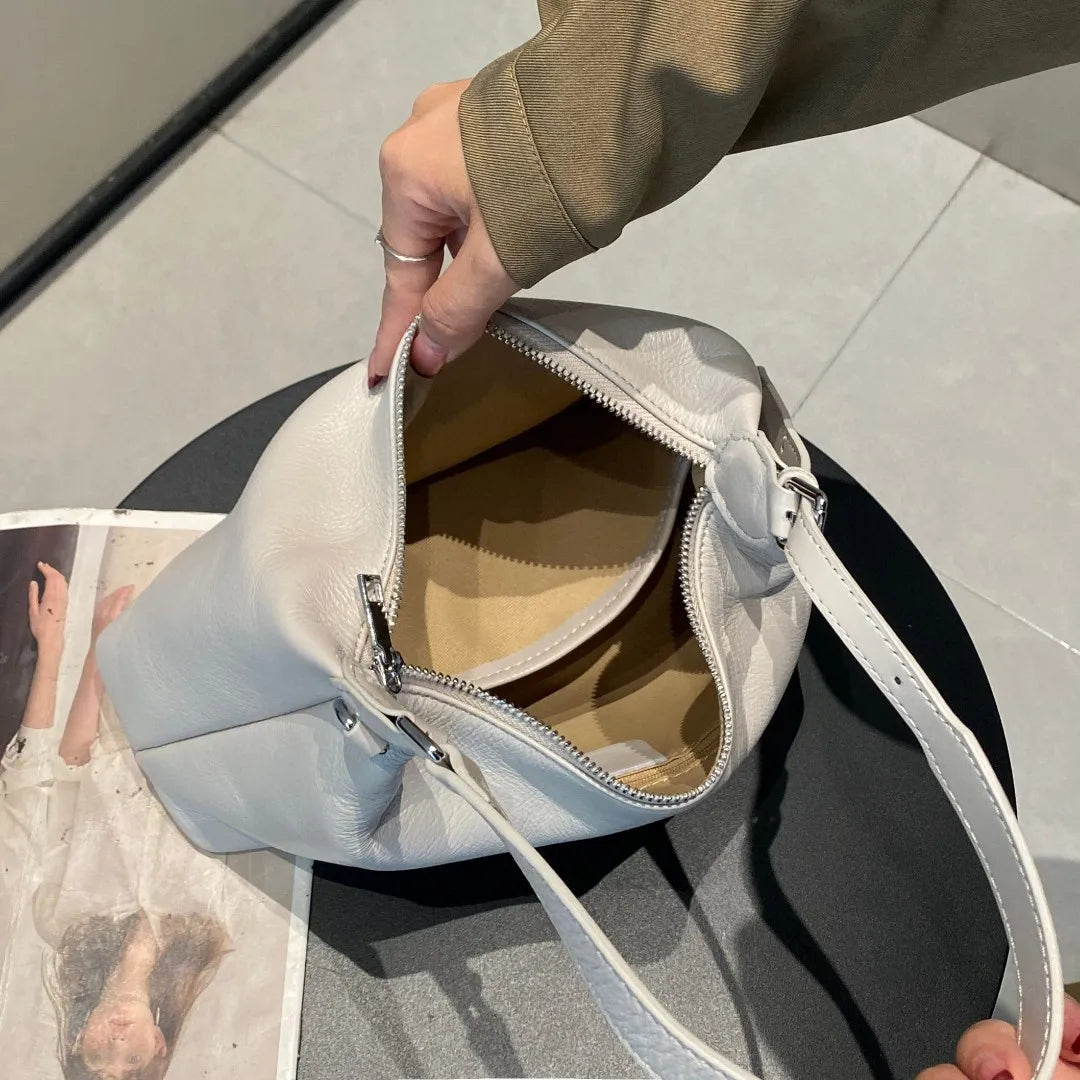 Sac Cuir Première Couche Natural Texture Organique
