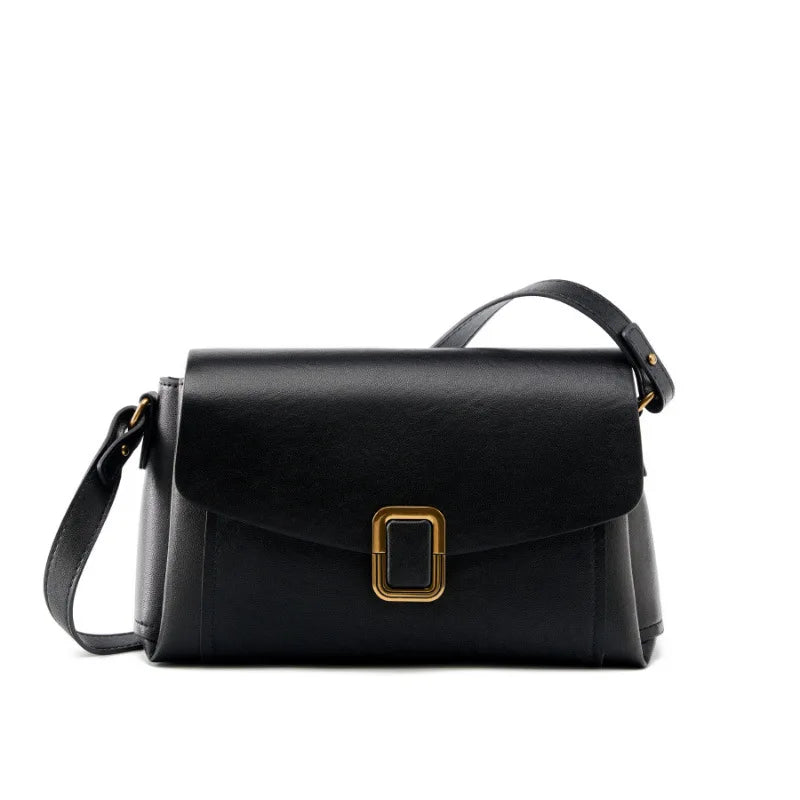 Sac bandoulière en cuir Véritable – Style Rétro,Poches intérieures