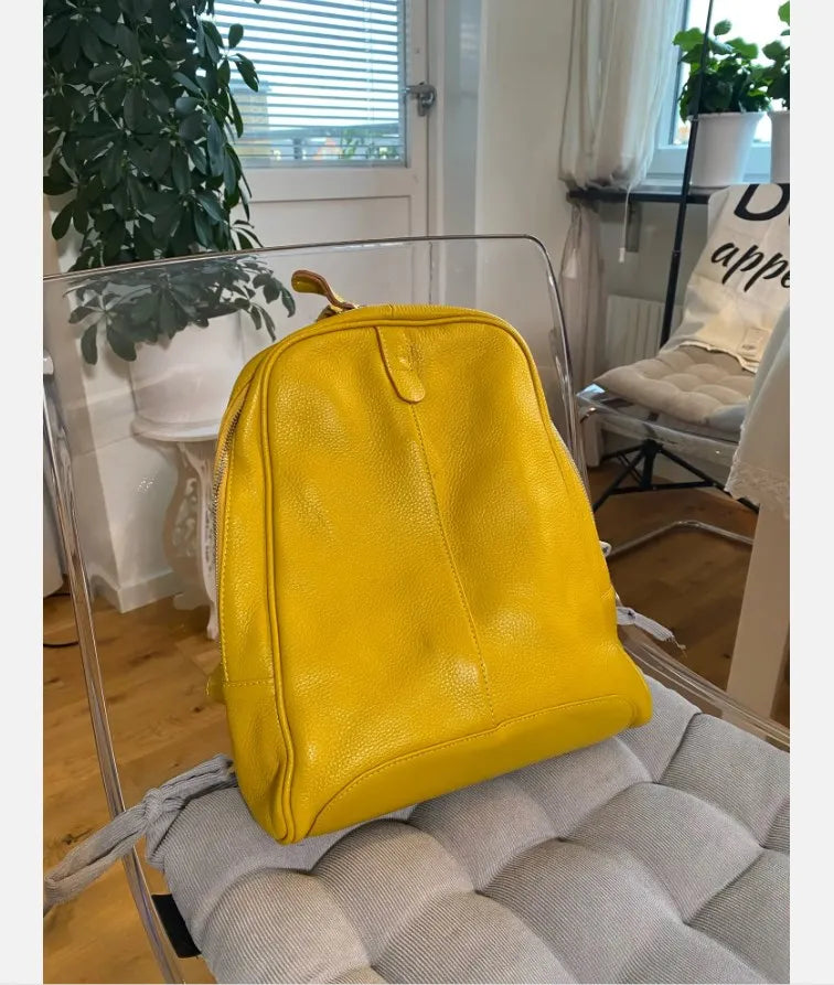 Sac à Dos Femme en cuir véritable – Grande Capacité, Élégant & Casual | MYNELIA