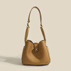 Genuine Leather Women's Shoulder bag niche design fashion lady's basket bag soft cowhide bucket bag handbag for women MYNELIA