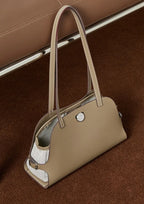 Sac à bandoulière cuir véritable-Pochette amovible