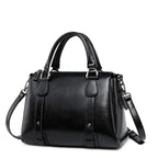Sac à main en cuir ciré Oil Wax – Fermeture zip, Port multiple