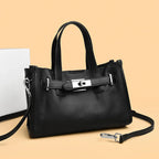 Cowhide Satchel Bag for Women 2025 Large Capacity Luxury Quality Genuine Leather Handbags Fashion Lady Crossbody Messenger Bags MYNELIA