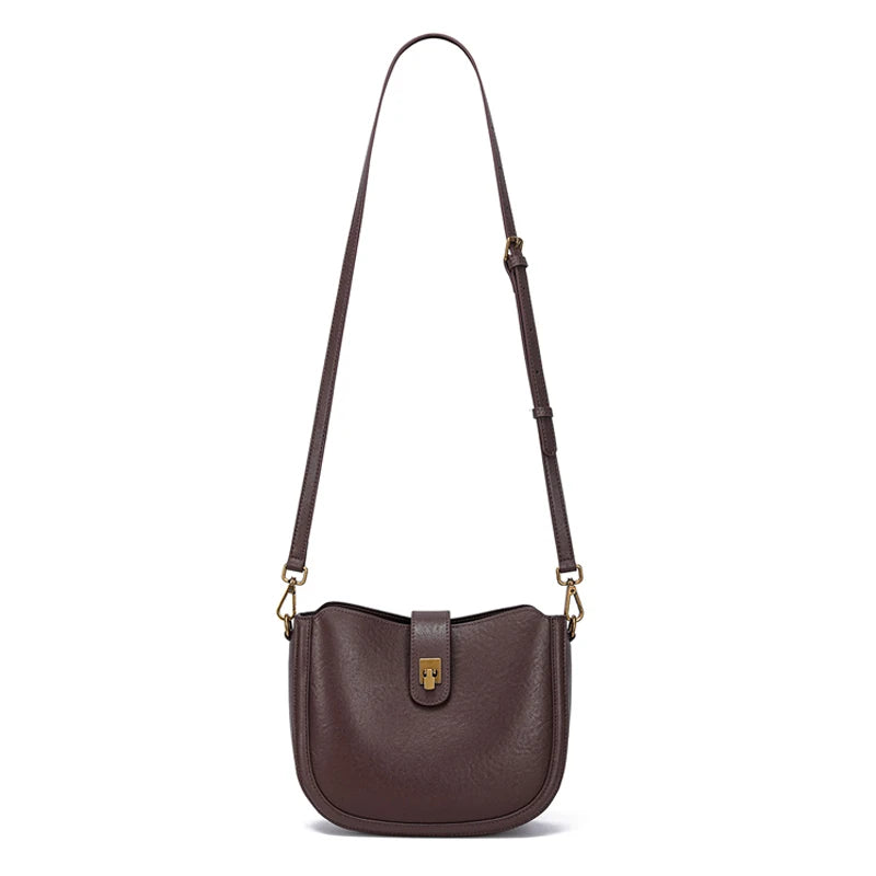 Sac bandoulière en cuir véritable – Poches intérieures