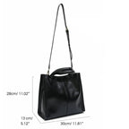 Minimalist Vintage Genuine Leather Tote Women Luxury Classic Top-handle Bag Large Capacity Cross body Shoulder Handbags Business MYNELIA