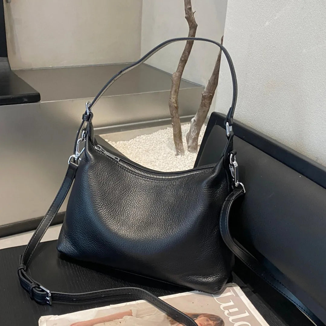 Sac Cuir Première Couche Natural Texture Organique
