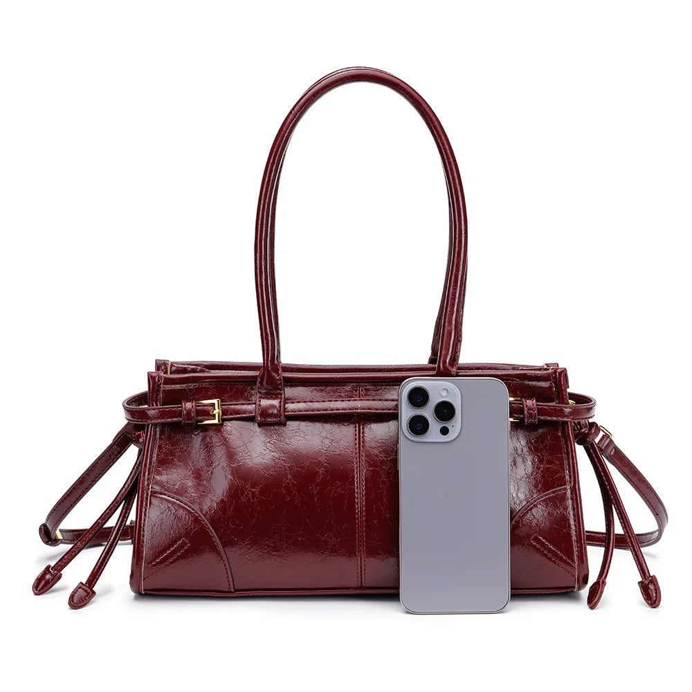 Sac à bandoulière Boston – Cuir ciré Microfibre