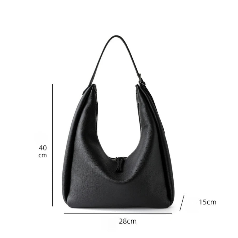 Sac à main Tote Cuir pleine fleur 100% Véritable|Grand Format Femme MYNELIA