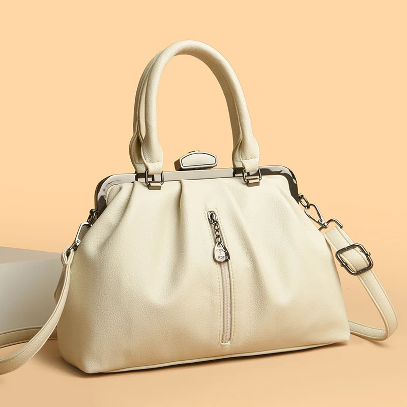 Sac à main Tote cuir véritable Femme – Cabas zippé Grande Capacité MYNELIA
