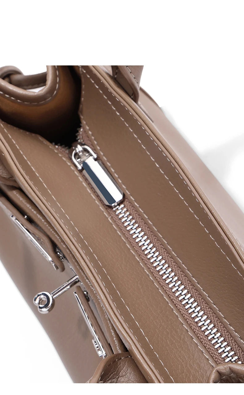 Mini sac bandoulière femme en cuir véritable – 28,5 × 16 × 12 cm