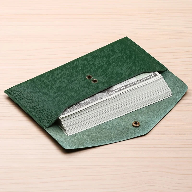 Portefeuille long cuir de vache femme – Pochette enveloppe grande MYNELIA