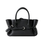 Sac Satchel Cuir Véritable Boucle Ceinture Doublure Coton Bio Croisé