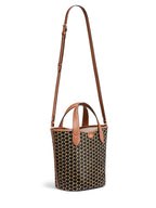 Sac Bucket Canvas Monogramme – Motif géométrique,Coutures contrastées