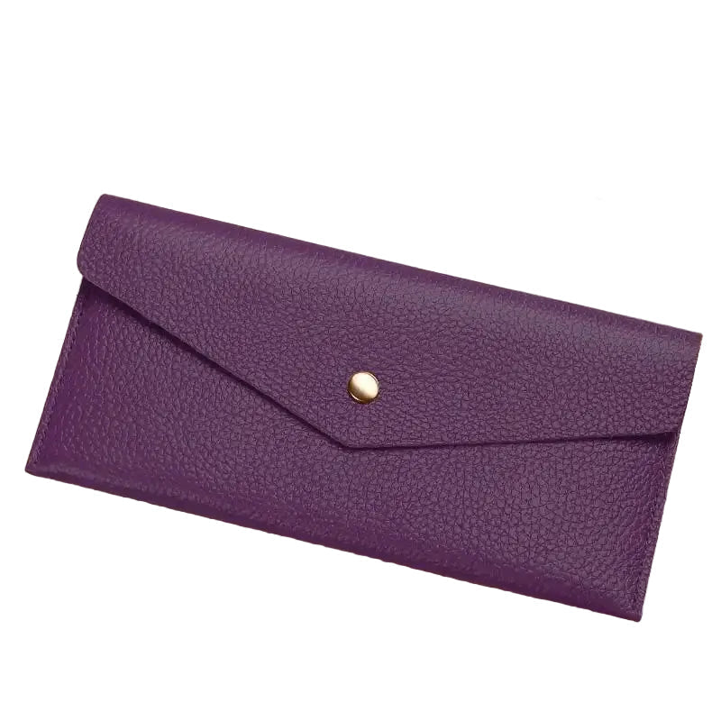 Portefeuille long cuir de vache femme – Pochette enveloppe grande MYNELIA
