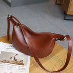 Sac Hobo cuir tanné végétal 100% Véritable  – Bandoulière
