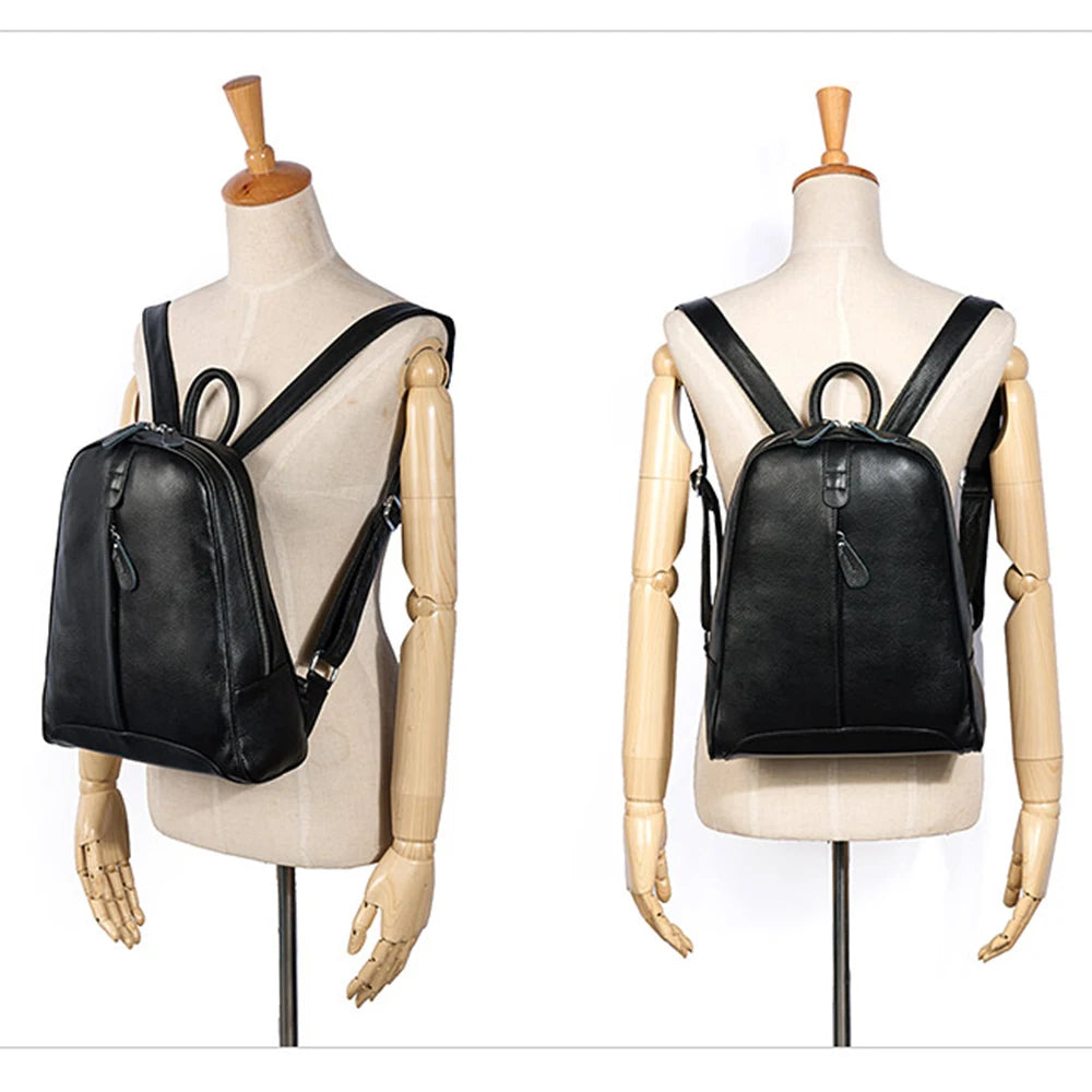 Sac à Dos Femme en cuir véritable – Grande Capacité, Élégant & Casual | MYNELIA