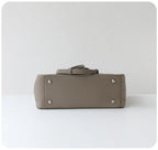 Sac Satchel Cuir Véritable Boucle Ceinture Doublure Coton Bio Croisé