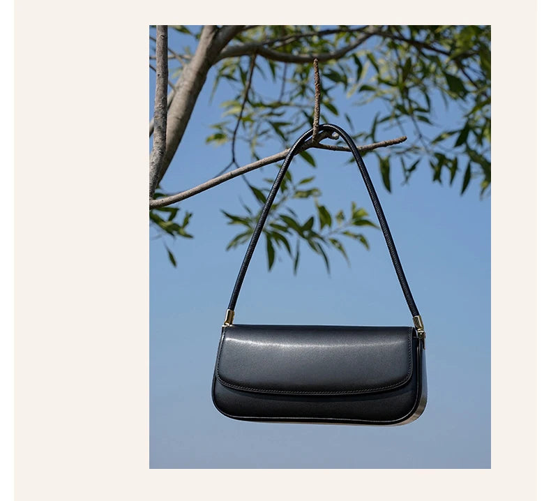 Sac Baguette  Cuir Vintage  – Design Niche