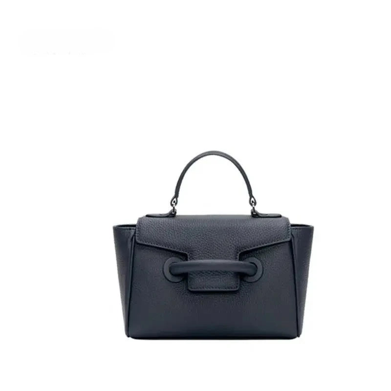 Sac Rabat Cuir Véritable Vintage Top Handle Croisé