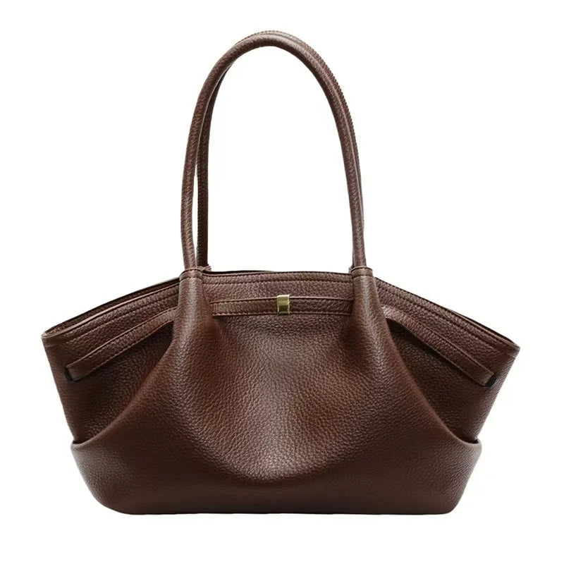 Sac à main tote bag cuir PU motif Litchi – Grande Capacité MYNELIA