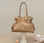 Sac à main Cuir plissé véritable – Cordon de serrage