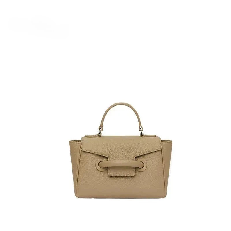 Sac Rabat Cuir Véritable Vintage Top Handle Croisé