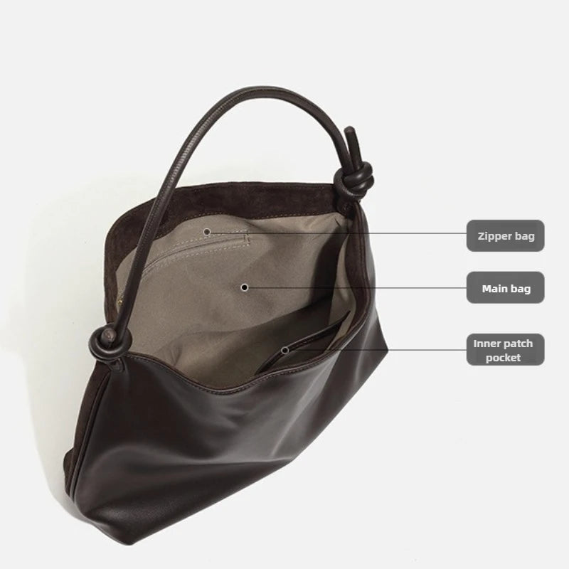 Sac à main cuir suédé Rétro — La Douceur de l’Hiver MYNELIA