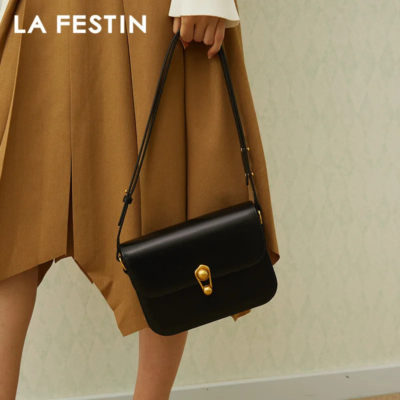 Sac bandoulière cuir PU  LAFESTIN – Structure rigide Fermeture Hasp