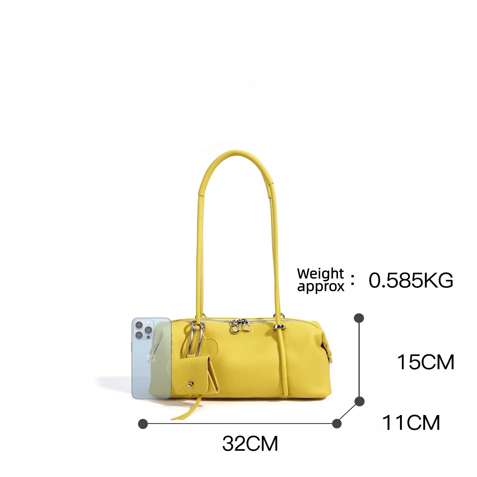 Sac bowling cuir vache première couche – Port épaule souple