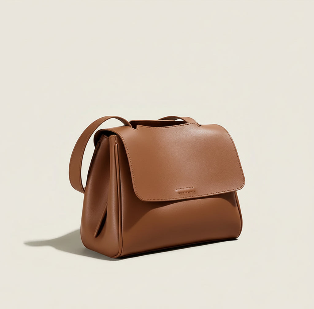 Sac Tote Cuir veritable Souple Rétro Luxe – Poche Flap