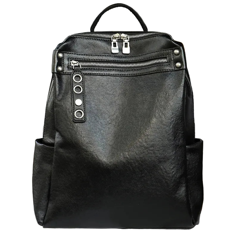Sac à dos cuir véritable – Style rétro minimaliste