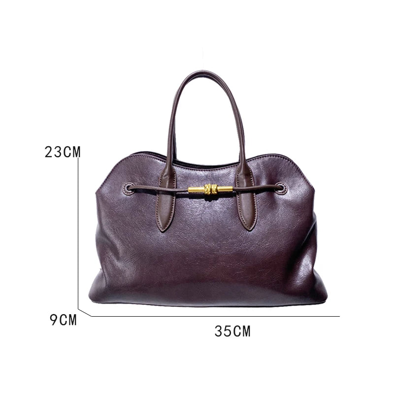 Sac Tote  en cuir PU– Style Vintage Luxe