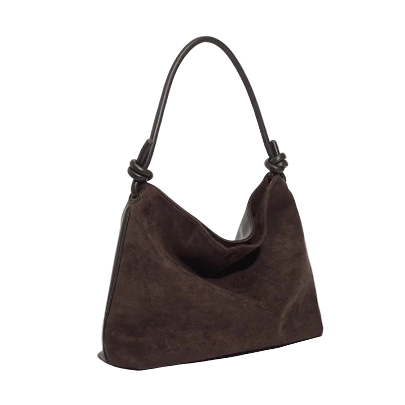 Sac à main cuir suédé Rétro — La Douceur de l’Hiver MYNELIA