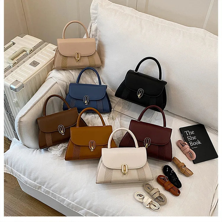 Sac  bandoulière PU Cuir Boucle Cadenas Femme