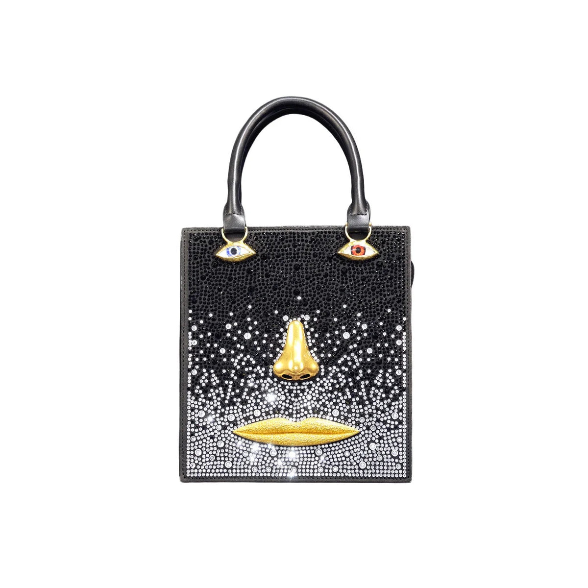 Sac bandoulière femme rigide à visage en relief 3D – TPU
