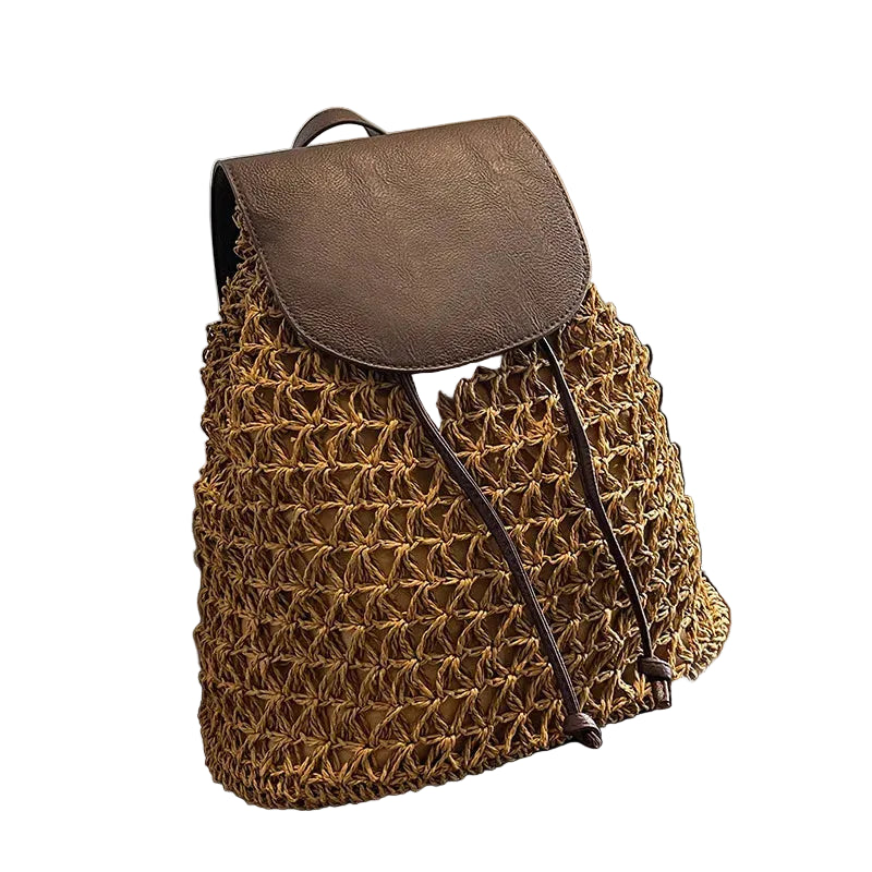 Sac à dos Paille tressée– Style Bohème Chic Vintage MYNELIA
