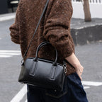 Sac Bowling cuir ciré véritable Femme – Crossbody Luxe
