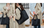 Sac Tote tressé en cuir PU vegan – Artisanal, Fermeture Hasp