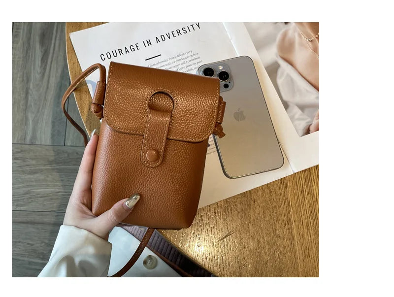 Sac en Cuir véritable – Style anglais rétro,Poche rabat