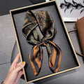Fashion Luxury Brand 70cm Silk Square Scarf Women Satin Neck Tie Female Hair Bandana Headkerchief Shawl Wrap Hijab Echarpe MYNELIA