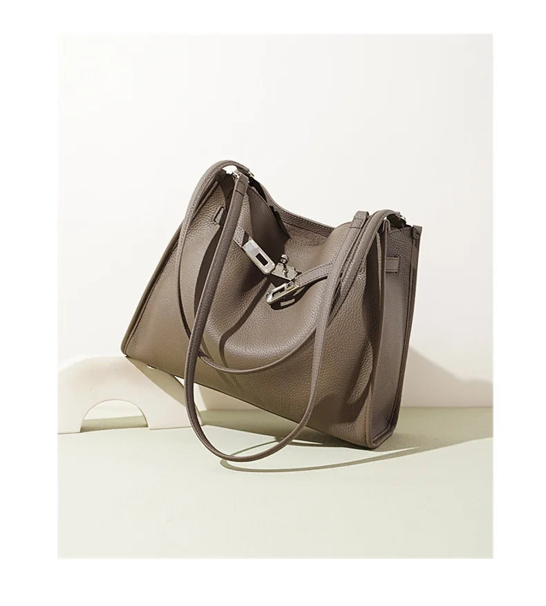 Sac à main Tote Bag Cuir véritable Femme — La Pièce Maîtresse MYNELIA