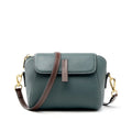 Sac bandoulière en cuir de vache véritable-Fermeture Zip & Finitions dorées MYNELIA