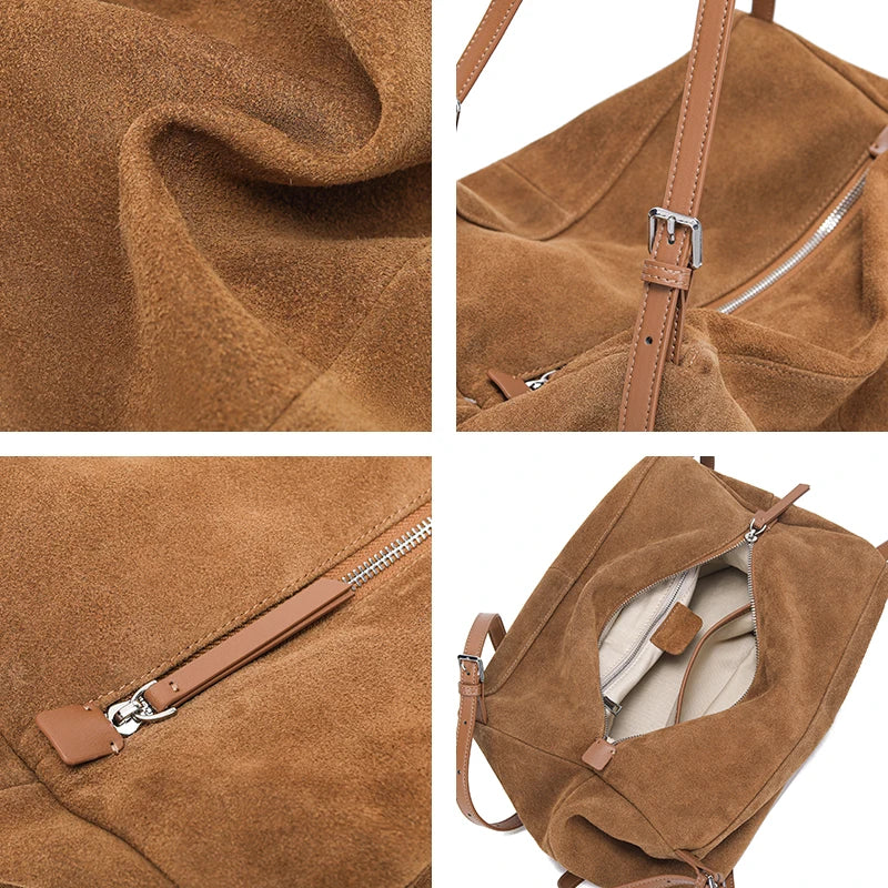 Sac bandoulièere femme en cuir de vache – Style Vintage Casual MYNELIA